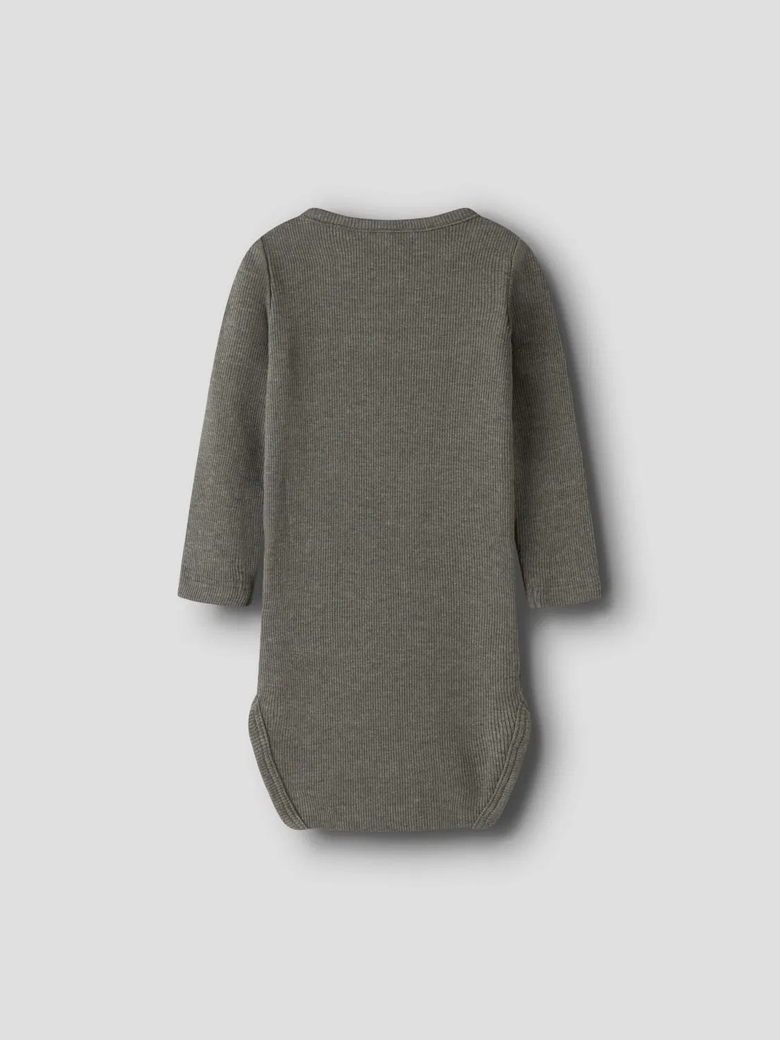 Боди с длинным рукавом из био-хлопка dusty olive Name It, оливковый — фото 4