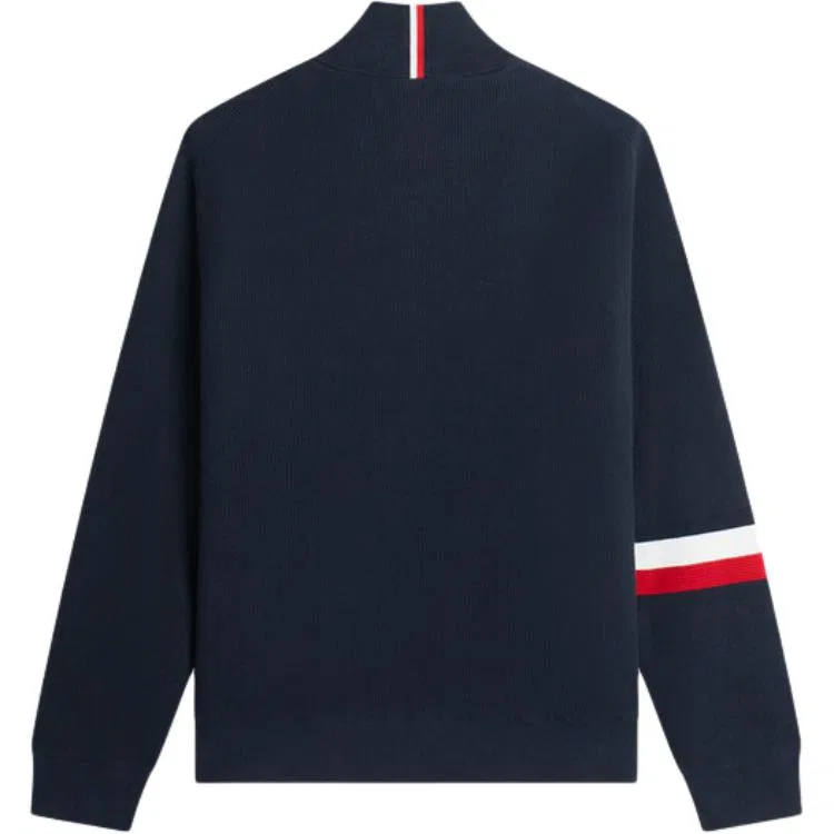 Мужской джемпер с воротником-стойкой, прямого кроя, Tommy Hilfiger, Navy Blue DW5 — фото 4