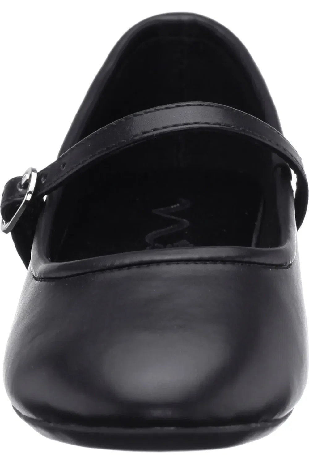 Туфли детские балетки на плоской подошве Nicola Mary Jane Flat Nina, Black Smooth — фото 4