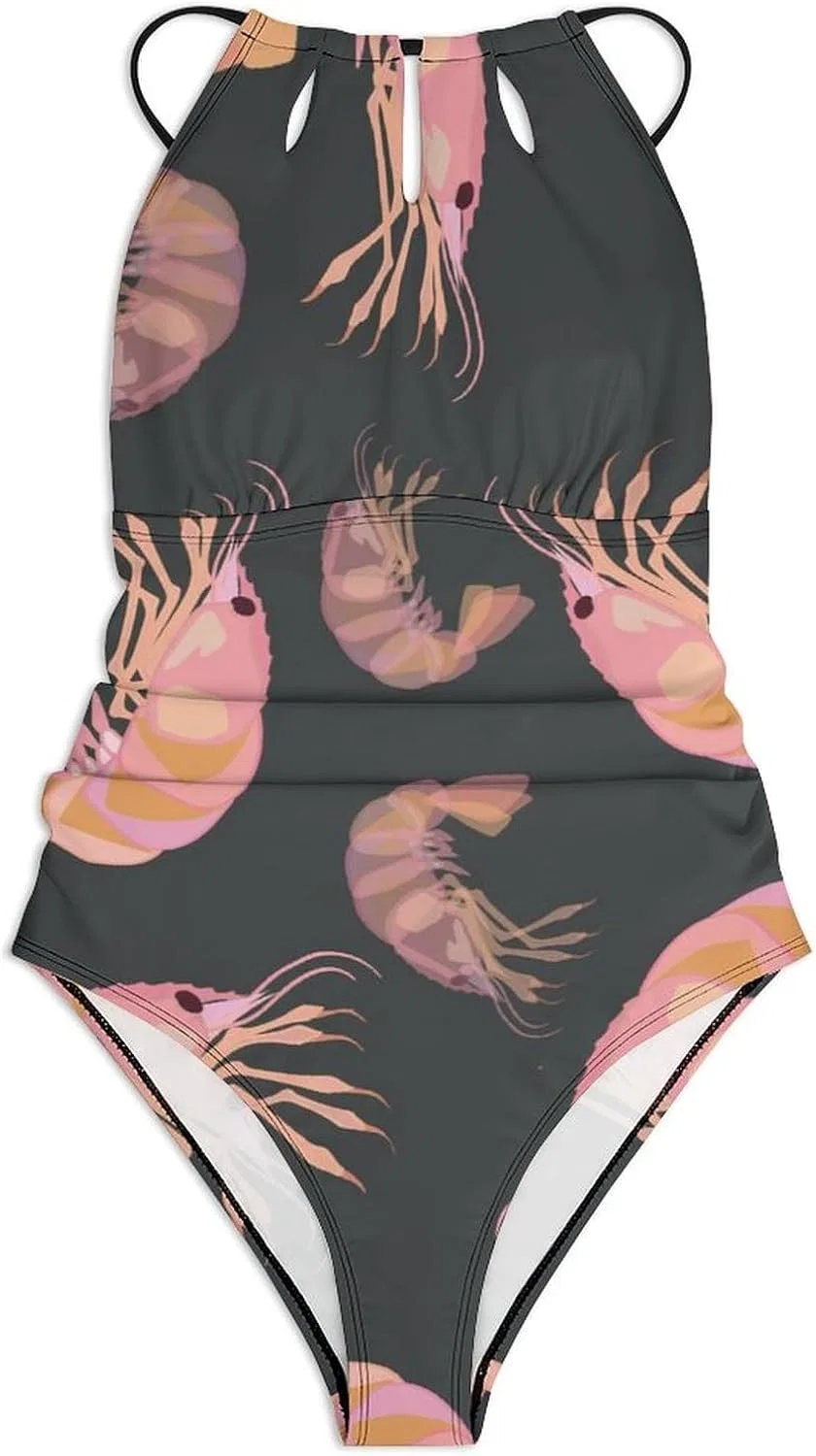 Женский слитный купальник с принтом змеиной кожи Athletic Modest Swimwear, Style-9 — фото 3