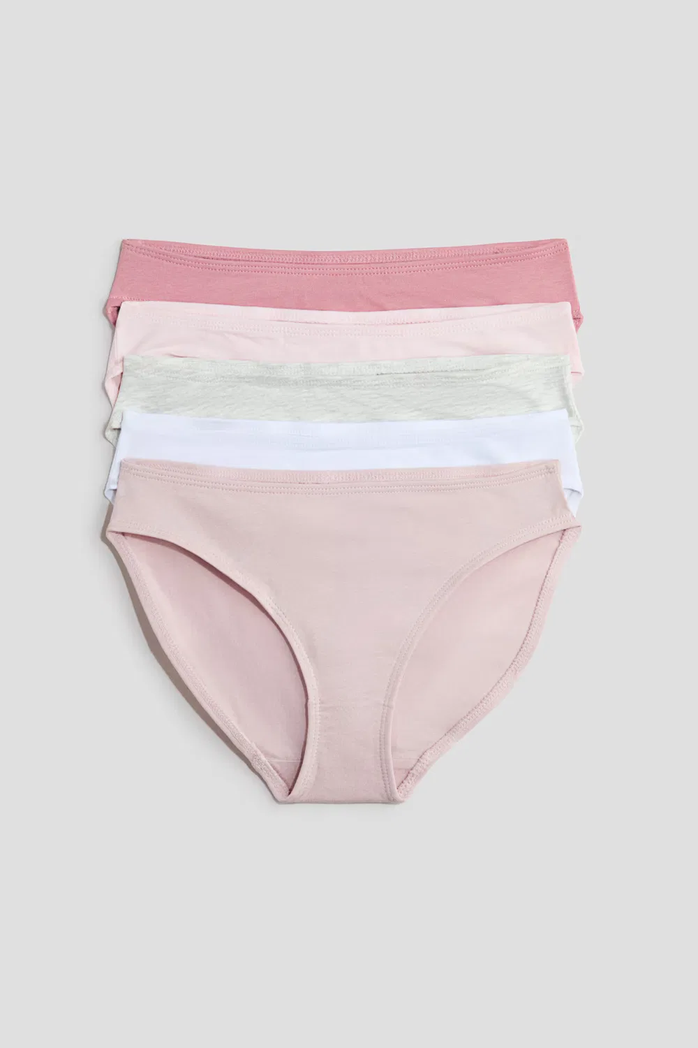 5 хлопковых трусов в упаковке H&M, Mattrosa/Hellgraumeliert