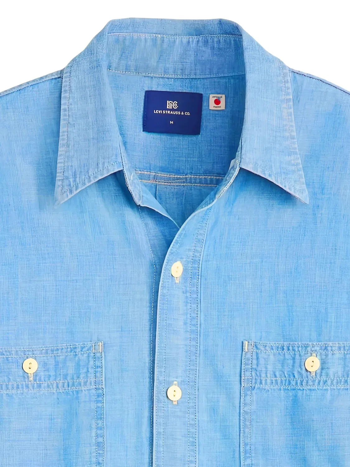 Джинсовая рубашка с двойными карманами Levi's, светло-голубой — фото 2