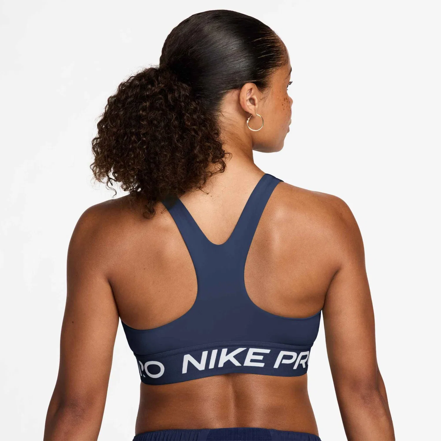 Женский спортивный бюстгальтер с быстросохнущей тканью Nike, Midnight Navy — фото 2