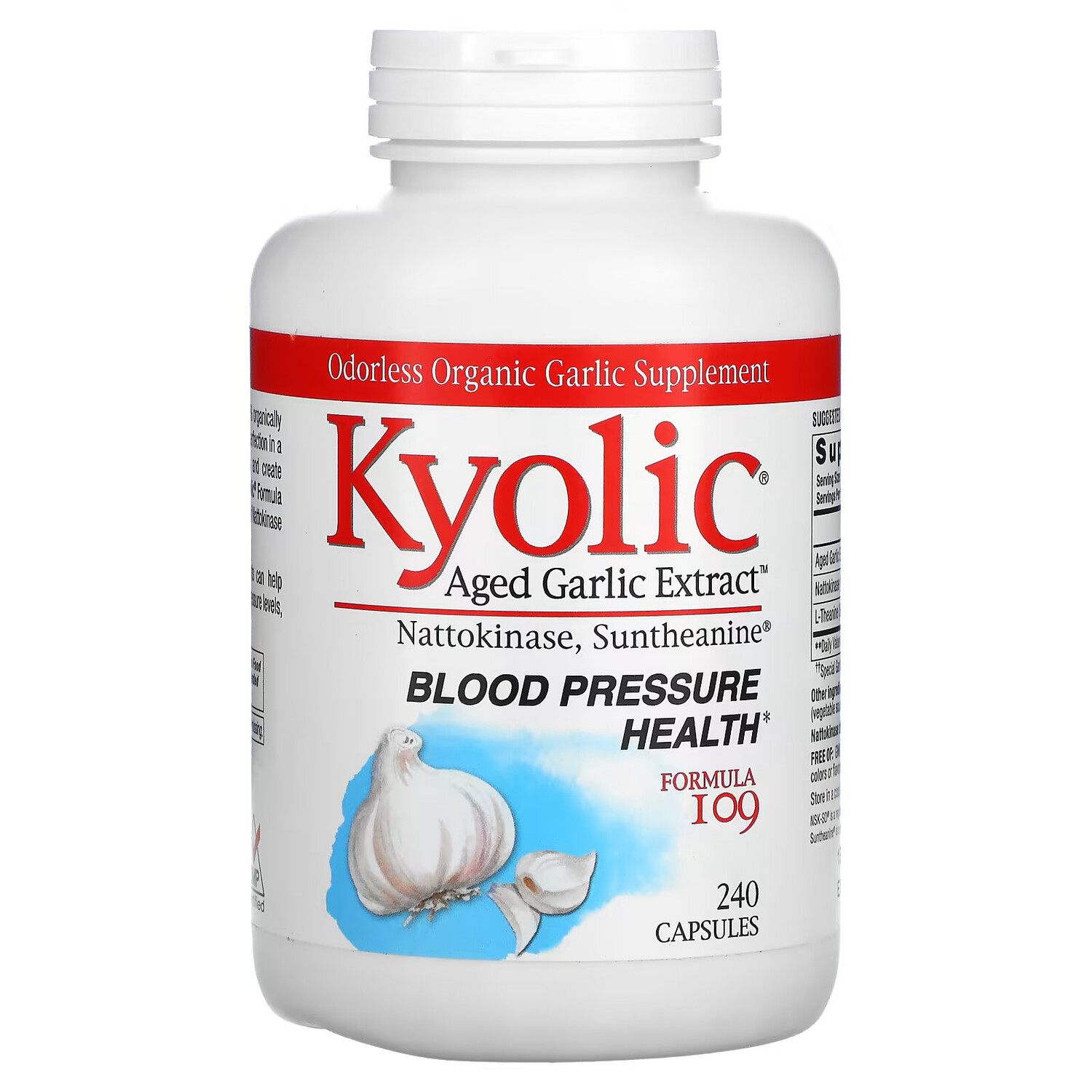 

Kyolic, Состав №109 для нормализации артериального давления, 240 капсул