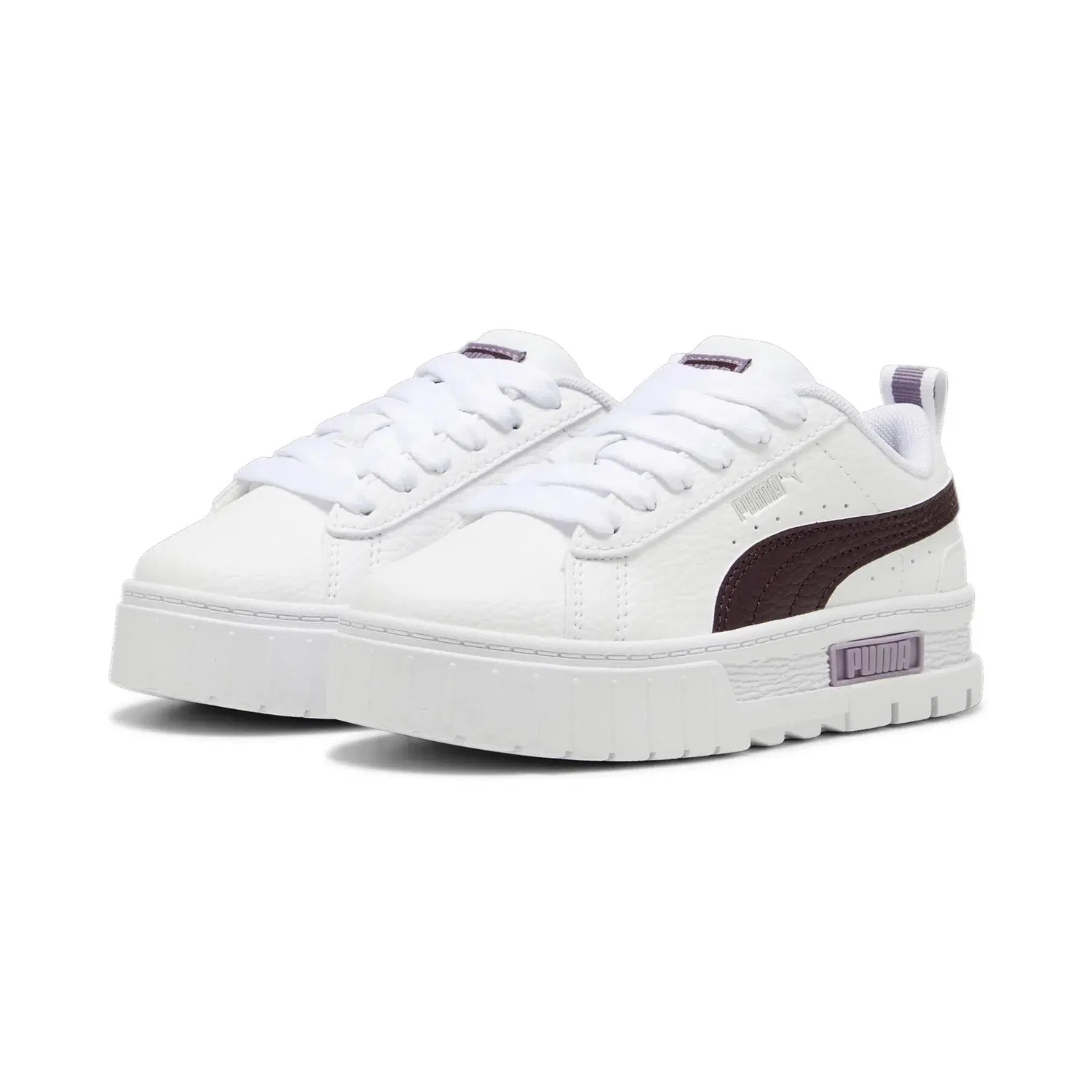 Детские кроссовки с верхом из искусственной кожи Mayze Lth Puma, Weiss — фото 2