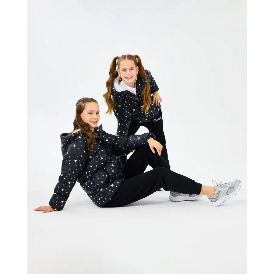 Куртка-пуховик детская с капюшоном G Puffer Jacket Skechers, Белый