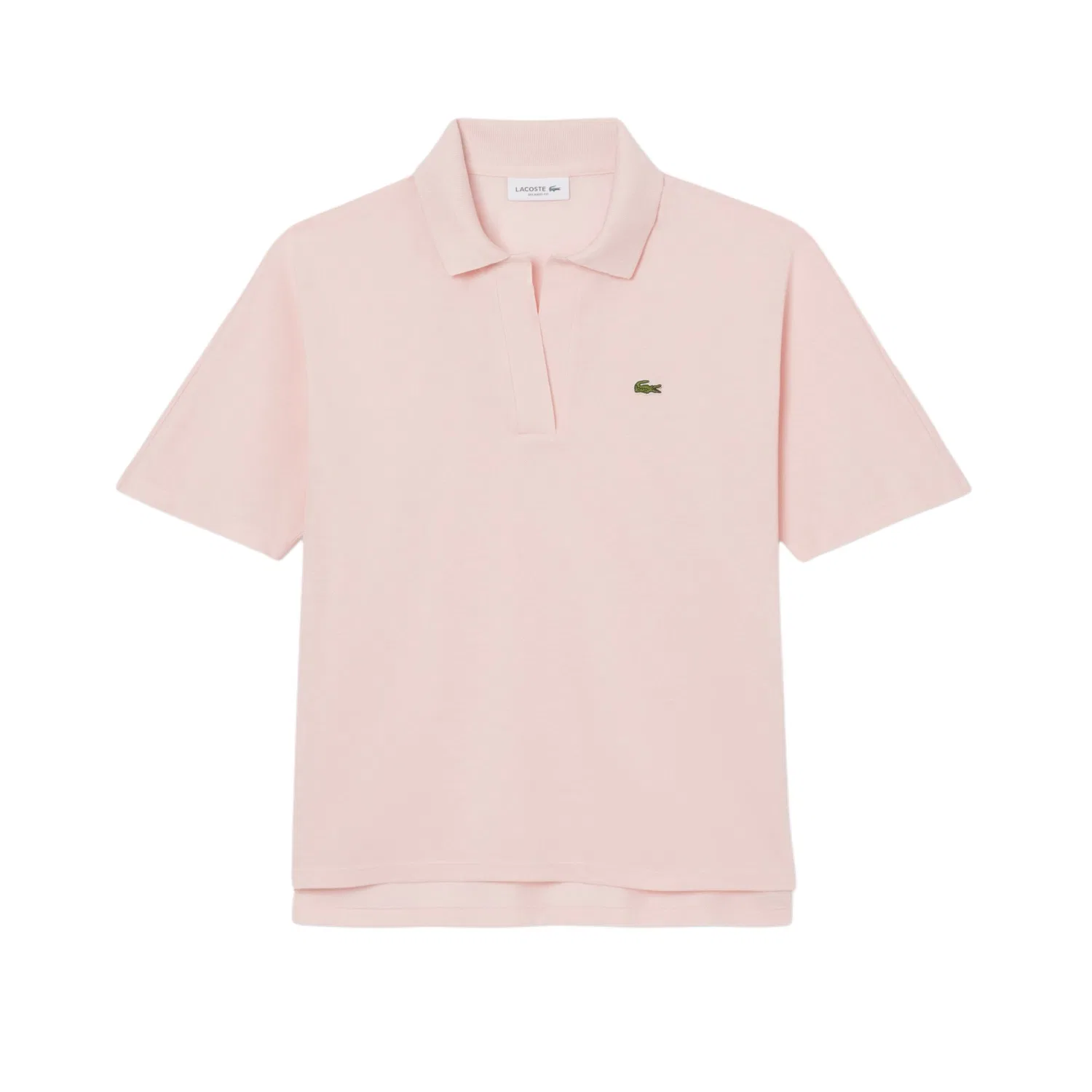 Поло Lacoste женское Pink свободного кроя