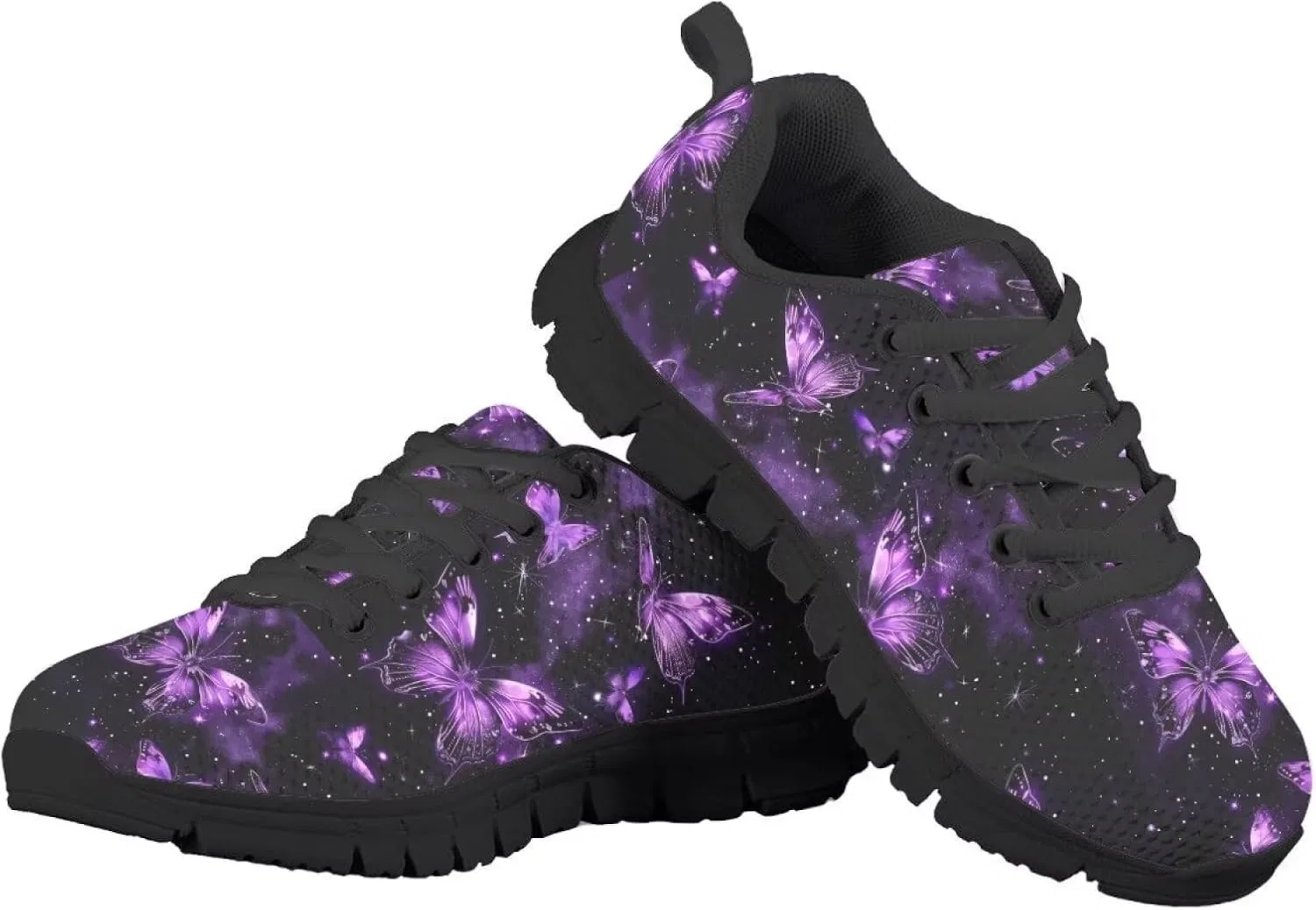 Детские кроссовки для девочек с сеткой Ystardream, Purple Butterfly — фото 2
