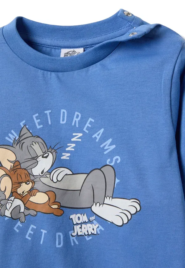 Пижамный комплект с принтом Tom and Jerry Ovs white, белый/синий — фото 3