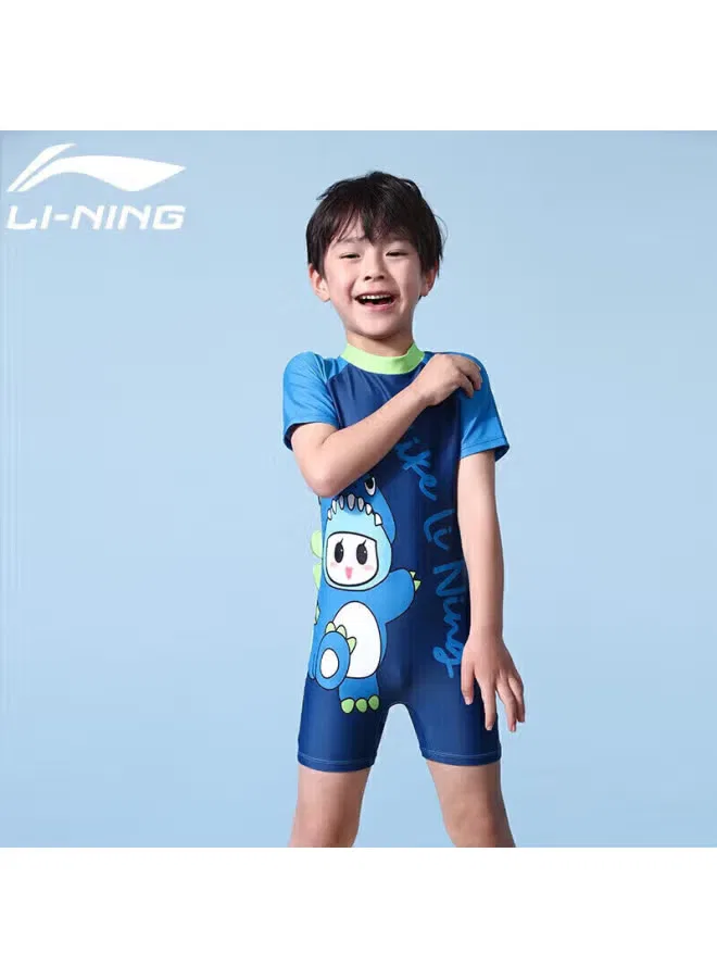 Купальник детский слитный с защитой от солнца 902 Li-Ning, синий