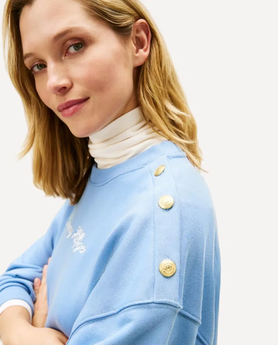 Женский свитшот с вышивкой Gold Botton Tommy Hilfiger, Синий — фото 2