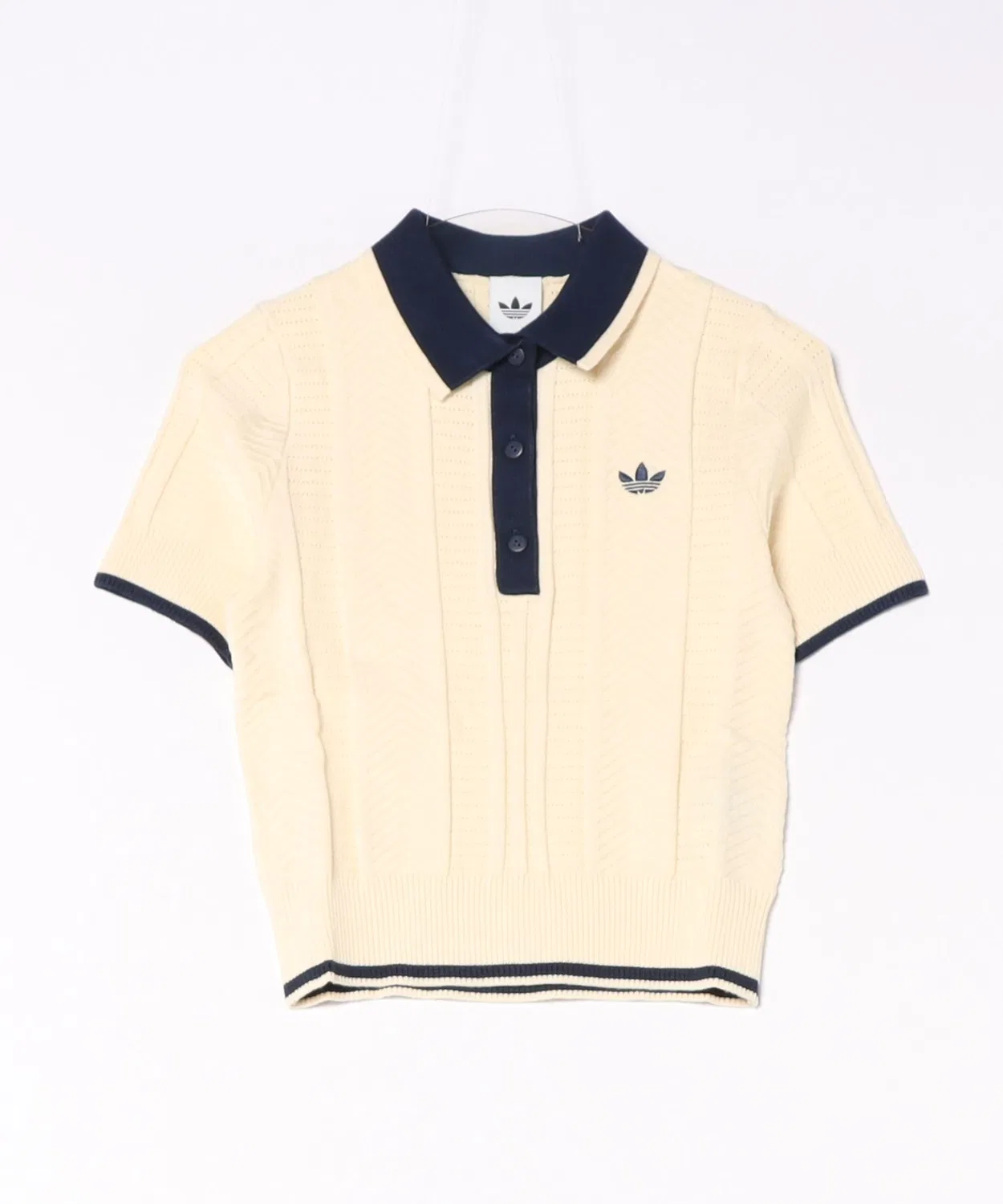 Мужской свитер с кабельным узором CALI TEE POLO Adidas, Off White