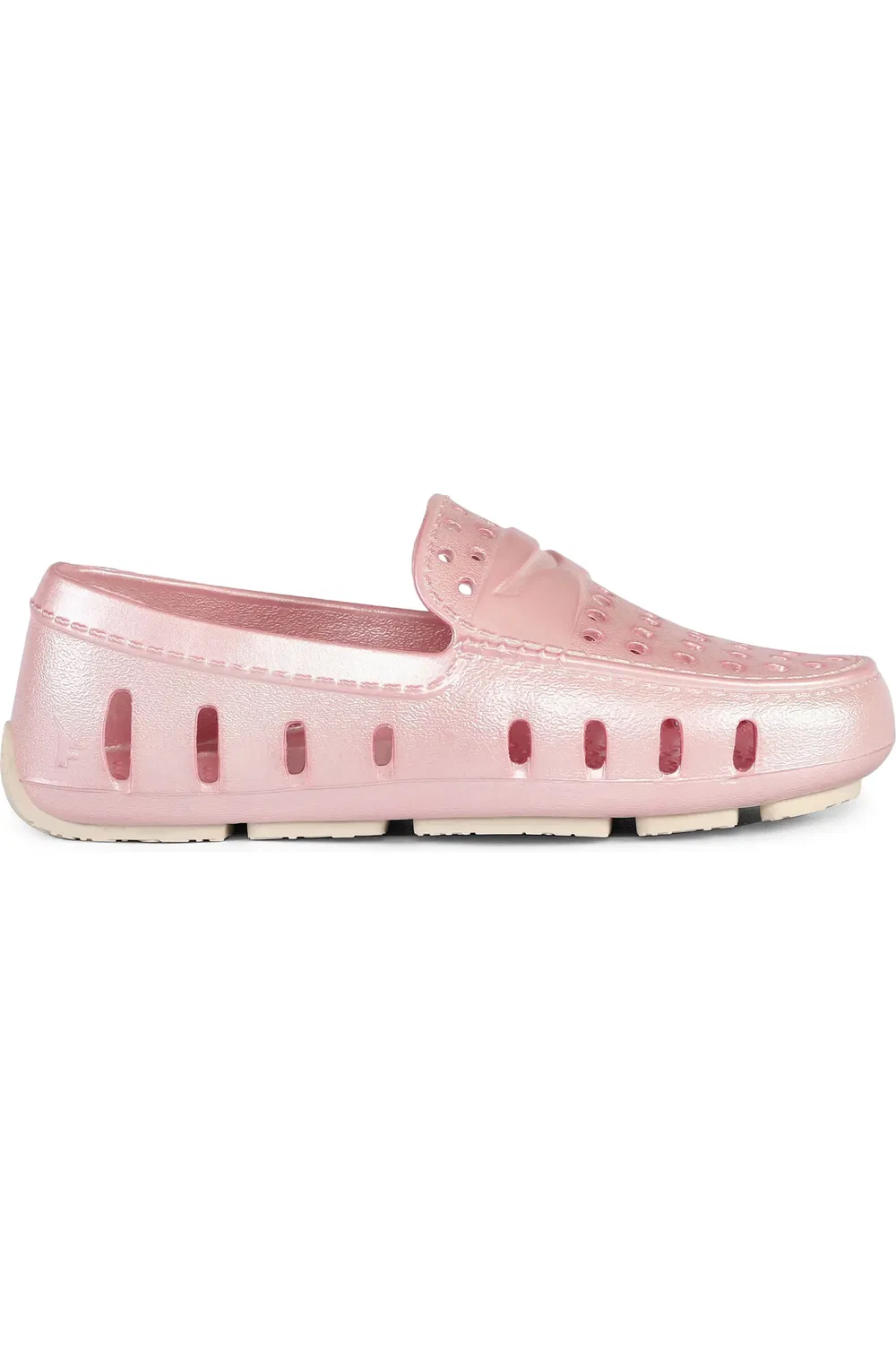 Туфли детские водонепроницаемые блестящие Prodigy FLOAFERS, Pink Metallic/Cream — фото 2