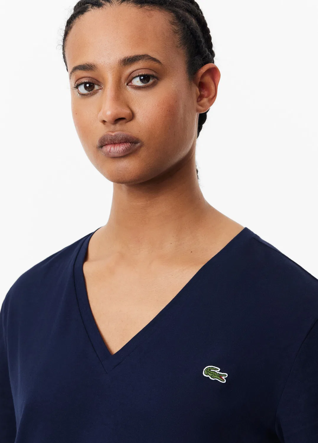 Футболка Lacoste Relaxed Fit V-образный вырез, navy — фото 2