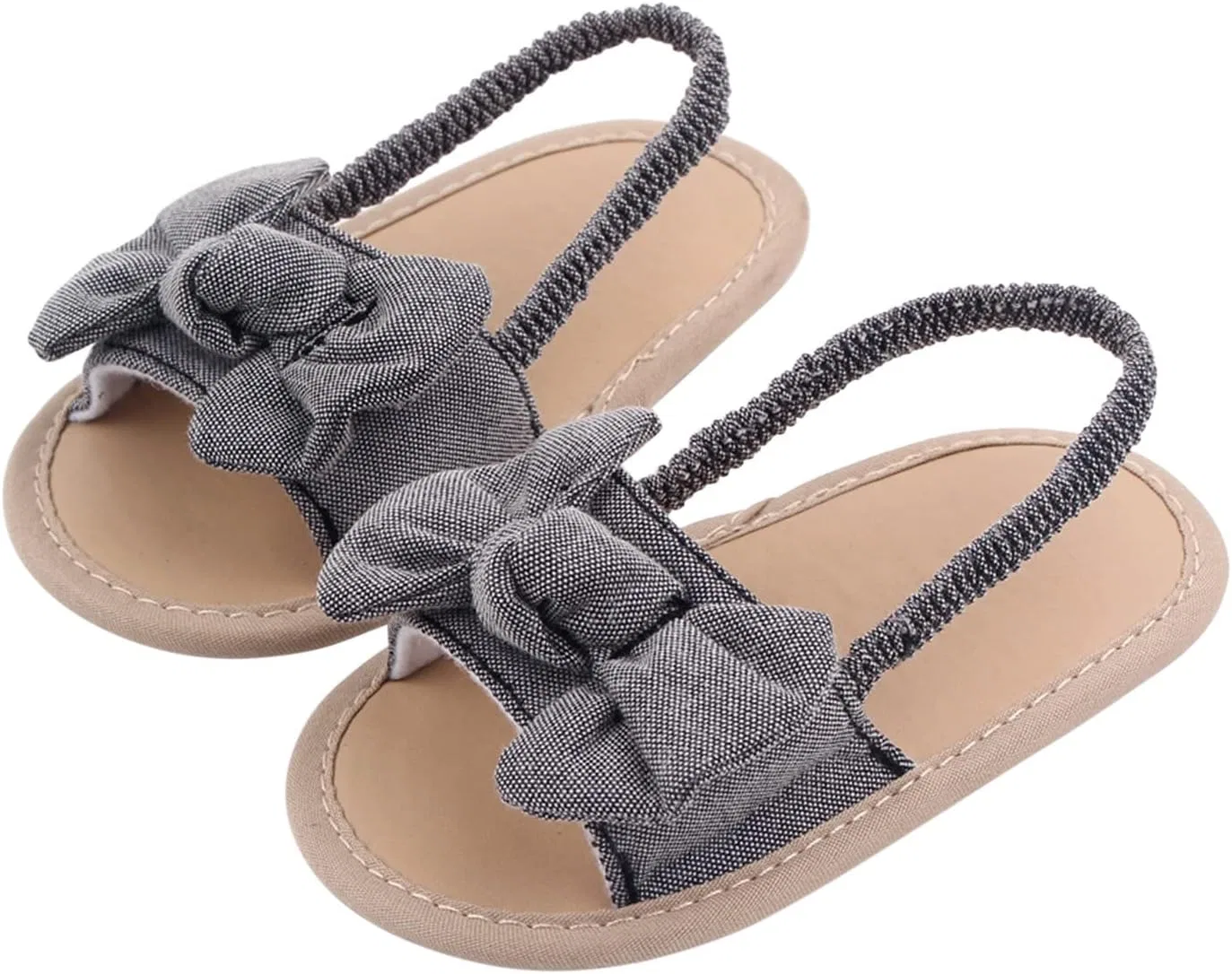 Детские сандалии для девочек с бантом, модель Jelly Sandal, Grey — фото 3