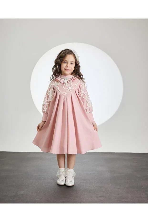 Детское платье для девочек кружевное Miss Lorin Kids, Pink