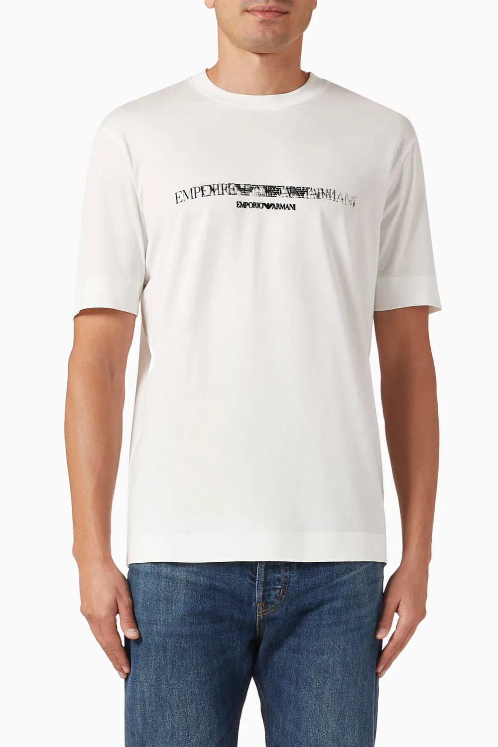 Футболка с коротким рукавом EA Text Emporio Armani, белый