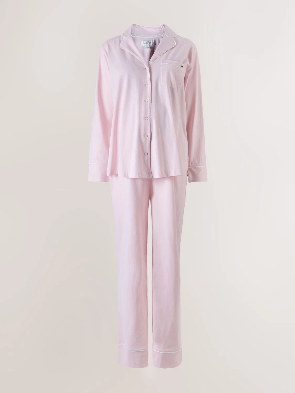 Пижама женская, хлопковая, Maternity Jersey Button Through Next, розовый — фото 2