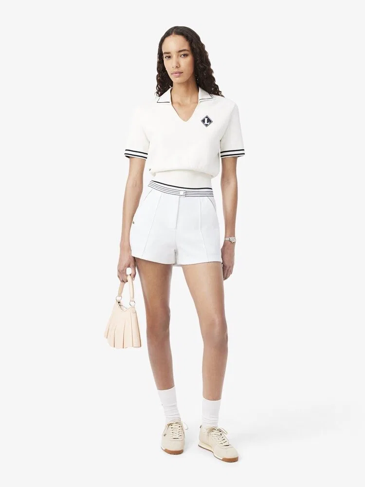 Шорты LACOSTE MIF Stripe Belted, White — фото 4