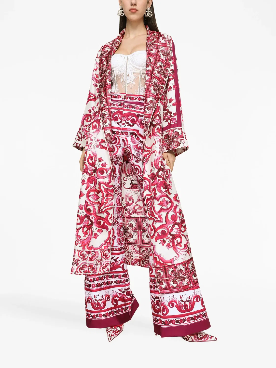 Dolce & Gabbana Боди-корсет кружевной белый — фото 3