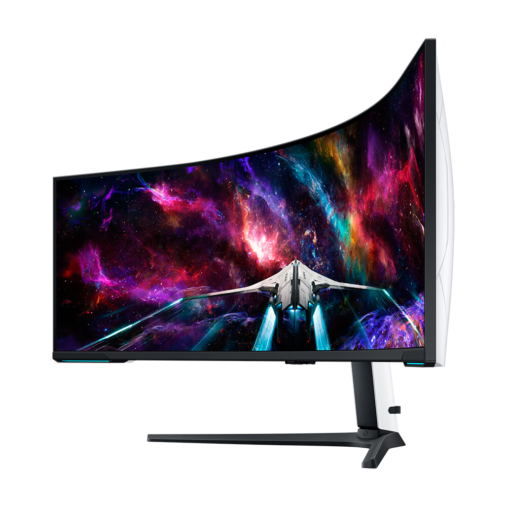 Игровой монитор Samsung S57CG952NC, 57", 7680 x 2160, 240 Гц, VA, черный/белый — фото 2