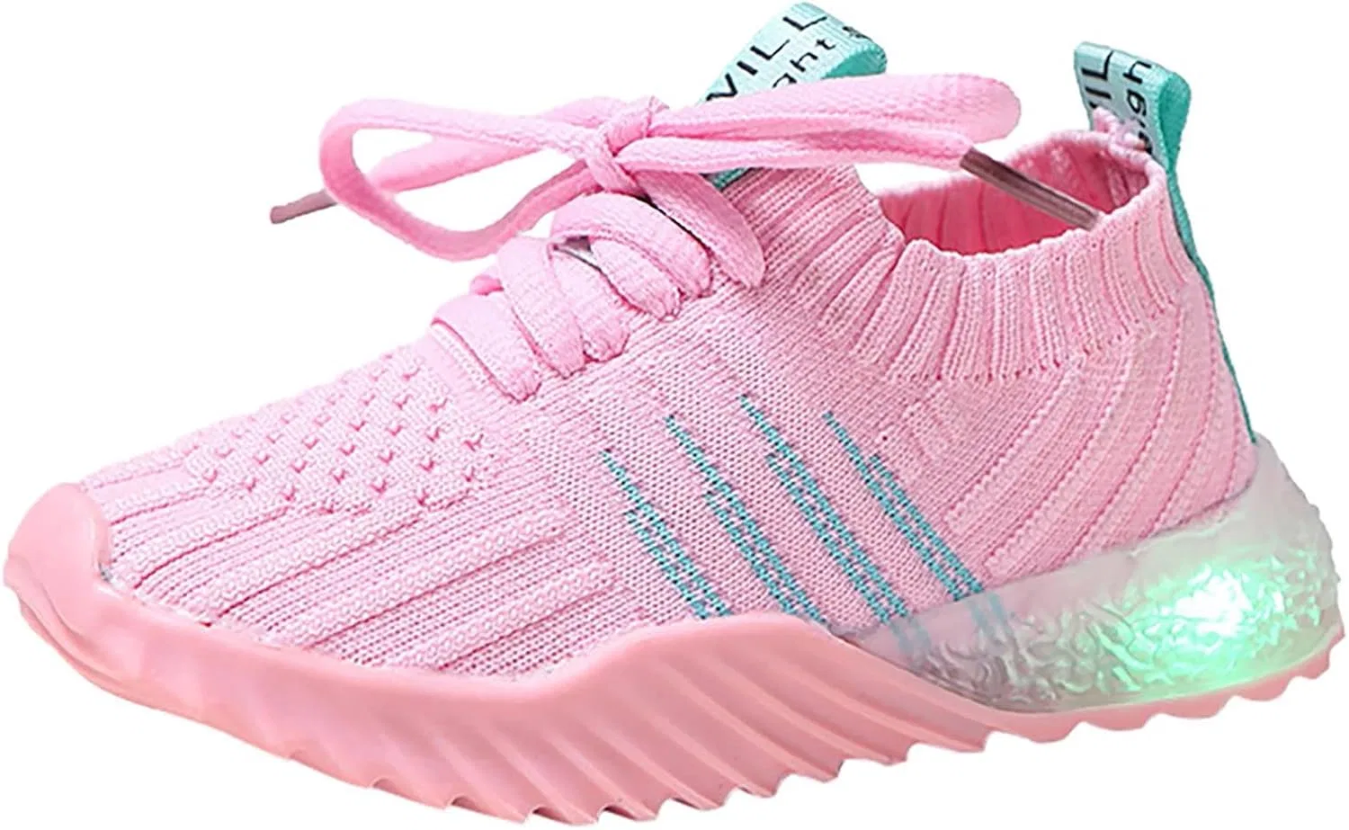 Детские кроссовки для бега со светящейся подошвой IWIHMIV, Pink