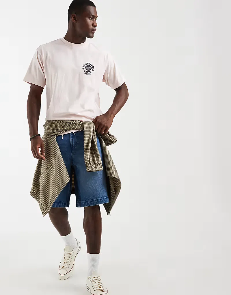 Футболка винтажная с графикой Levi's, розовый