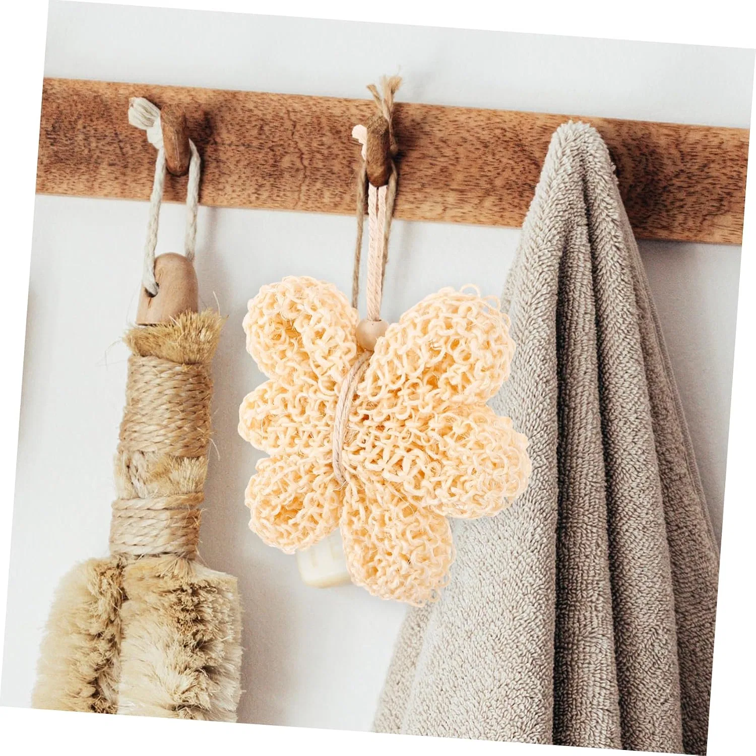 Мочалка для душа Sisal, Healeved, набор 5 шт, 13x13x17.5 см — фото 4