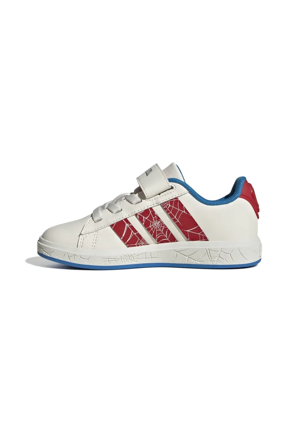 Кроссовки Grand Court Spider-Man унисекс для бега по улицам Adidas Performance, Cloud White/Pure Ruby/Bright Blue — фото 2
