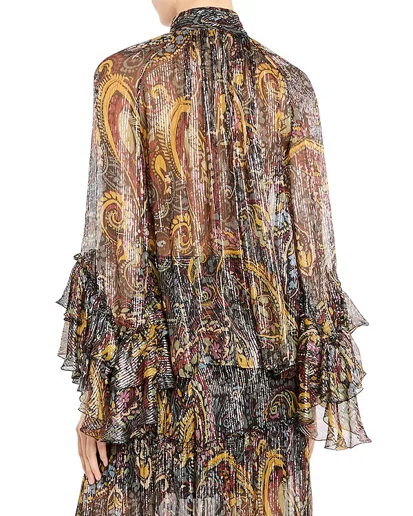Женская блуза с принтом Etro, Printed Black — фото 3