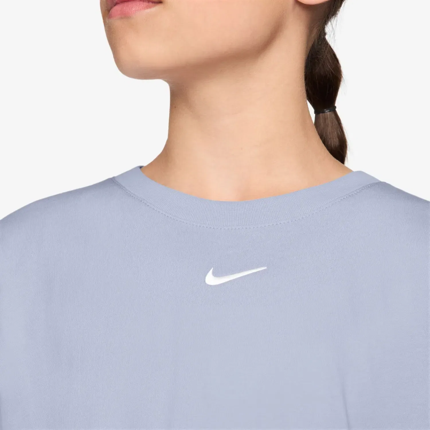 Детская футболка для девочек хлопковая Sportswear Essential Nike, Gris Azulado — фото 3