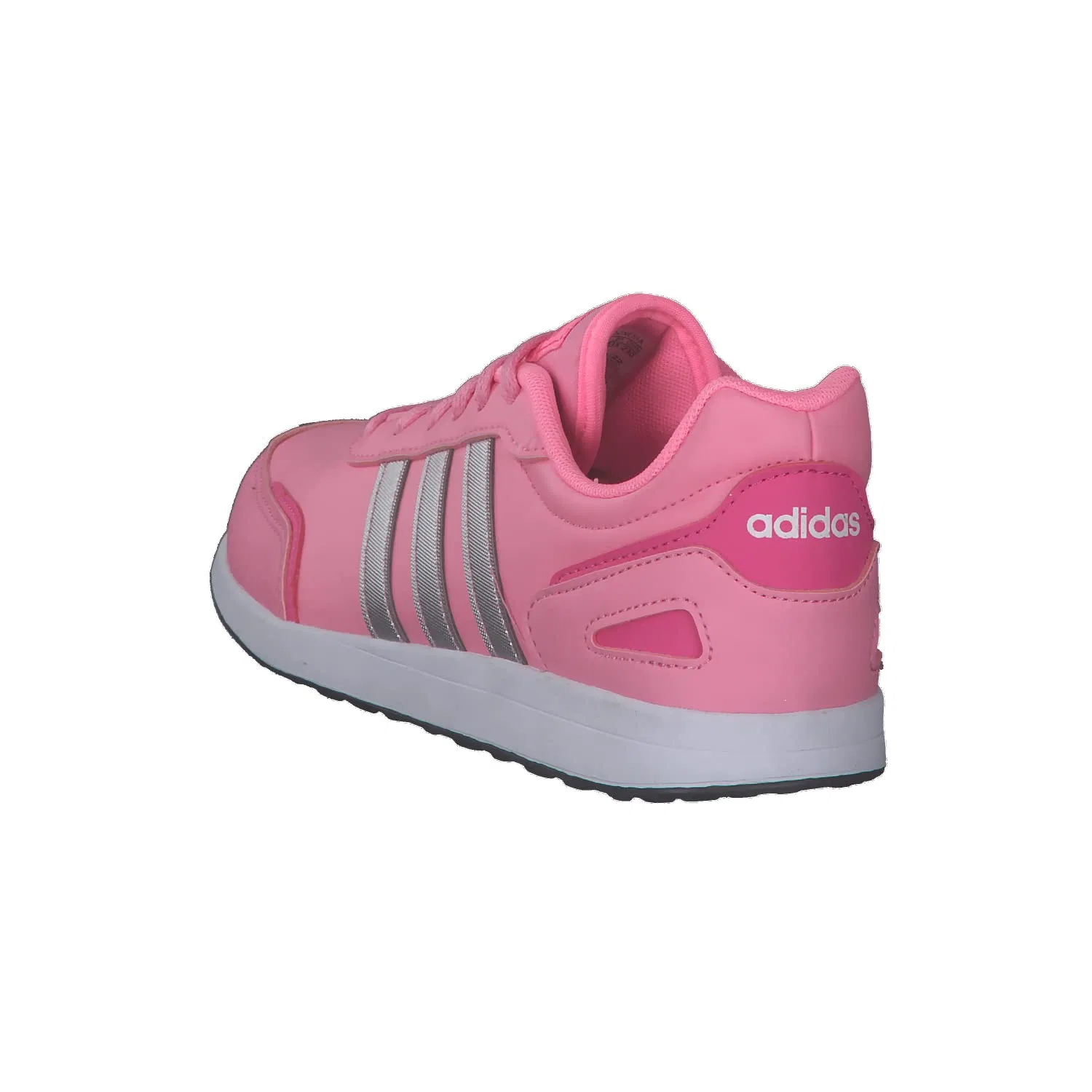 Детские кроссовки для мальчиков и девочек с липучками Adidas, Bliss Pink Silver Met Pulse Magenta — фото 4
