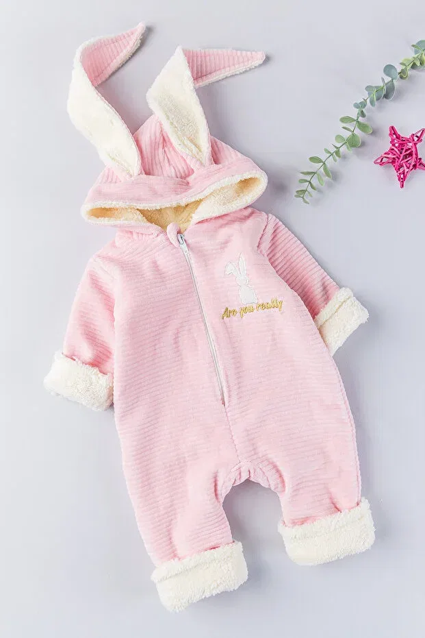 Детский комбинезон для мальчиков и девочек с принтом Winter Welsoft Velvet Astronaut Babymod, Pink