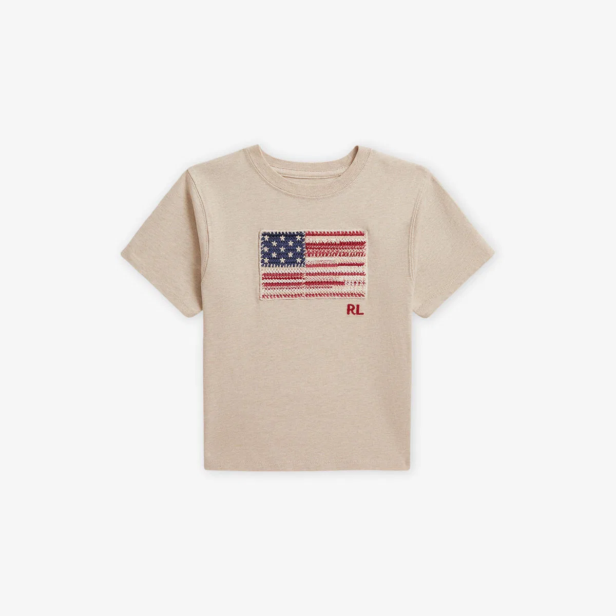 Хлопковая футболка с коротким рукавом и вышитым логотипом для девочек Polo Ralph Lauren