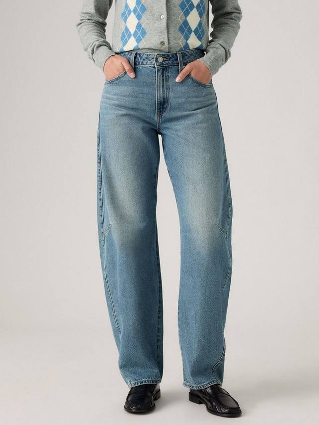 Багги джинсы Dad из хлопкового денима в стиле бочка Levi's, Easy Days — фото 4