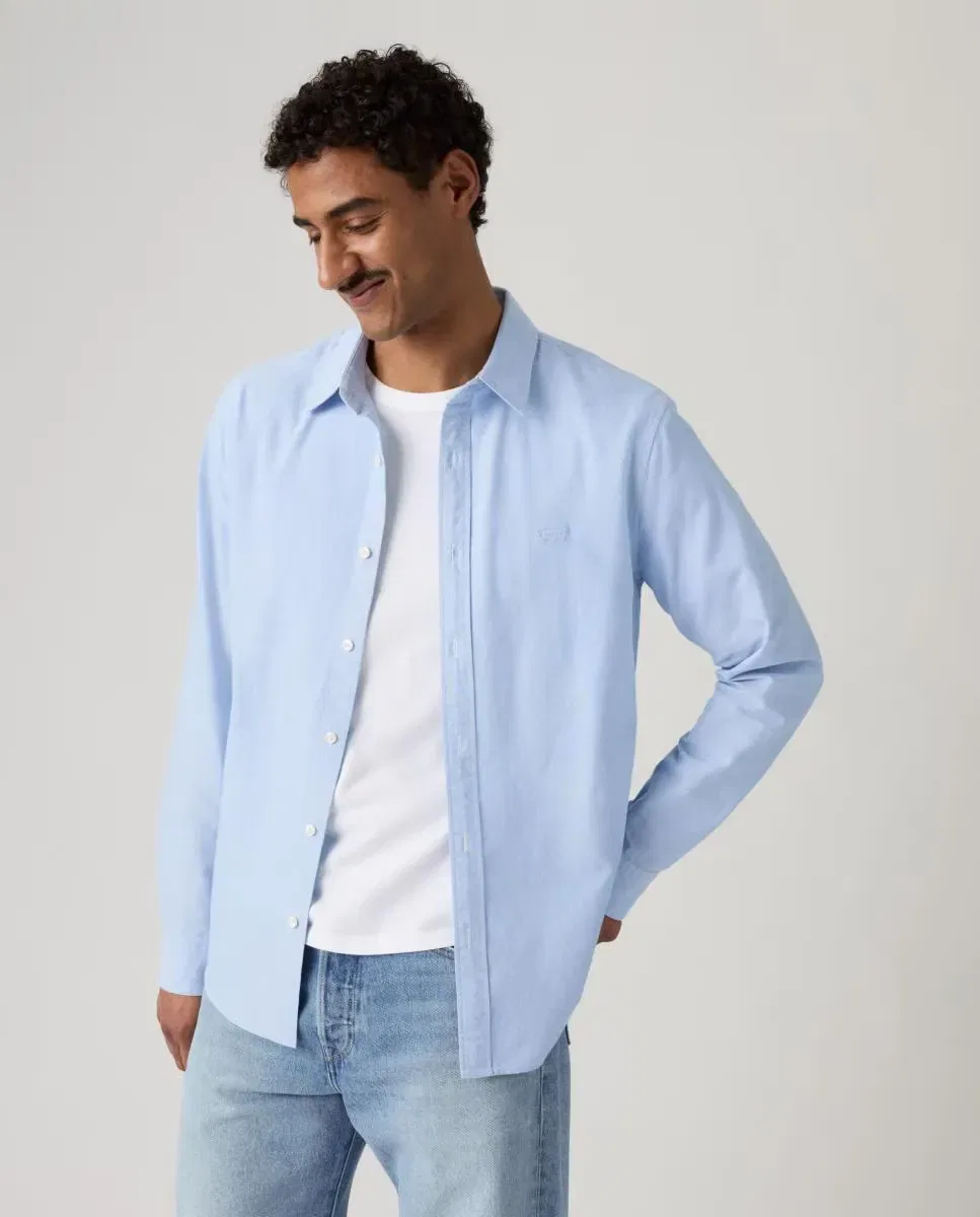 Мужская рубашка с длинным рукавом Slim Fit Levi's, Azul Claro — фото 4