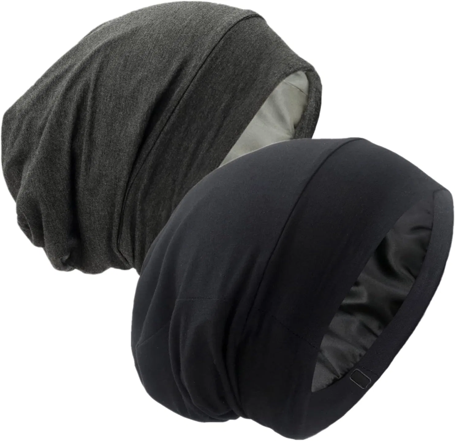 Чепчик для сна с шелковой сатиновой подкладкой, GB Selected, Black and dark grey