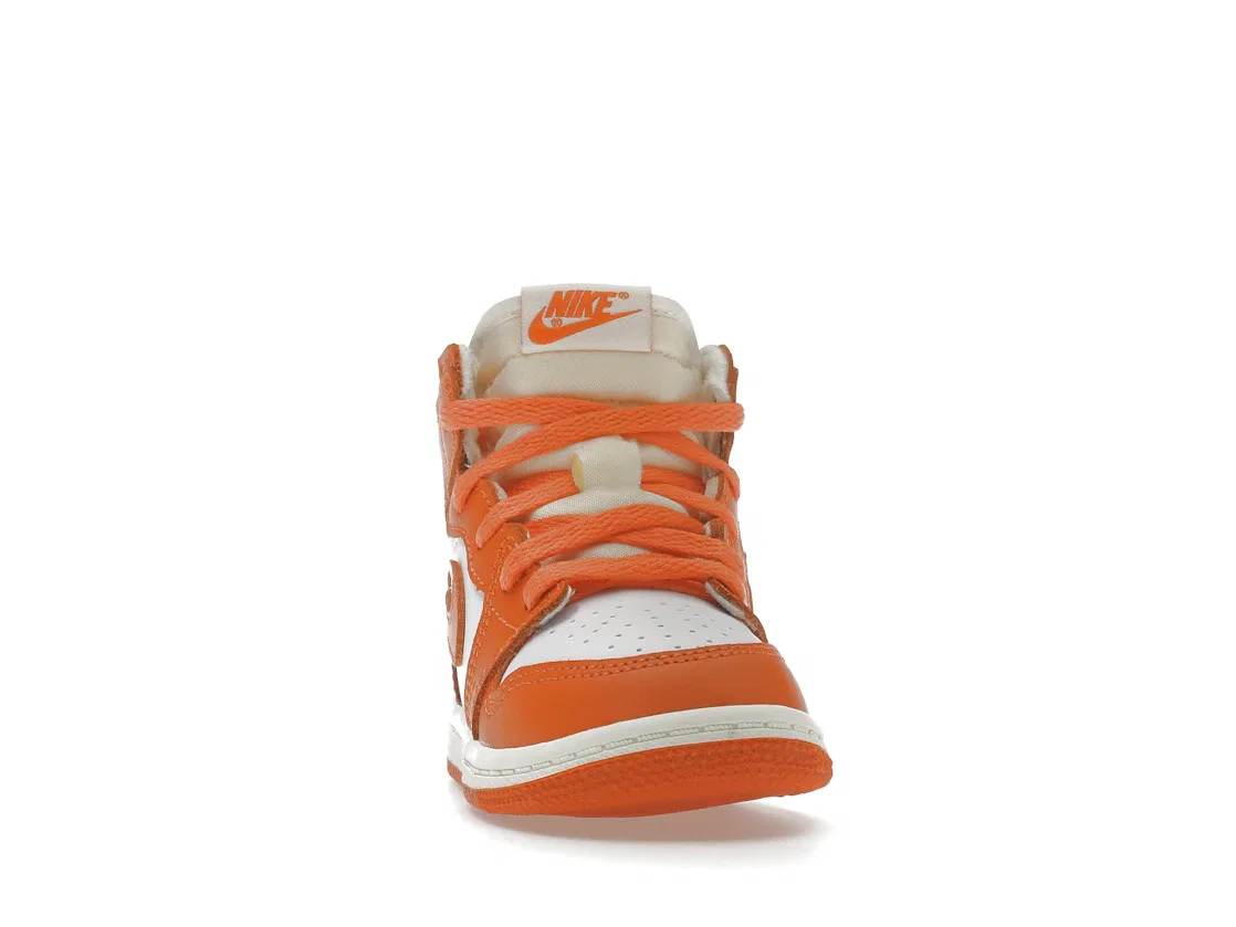 Детские кроссовки с высоким верхом Jordan 1 Retro High OG Starfish Jordan, White/Starfish-Cacao Wow-Sail — фото 2