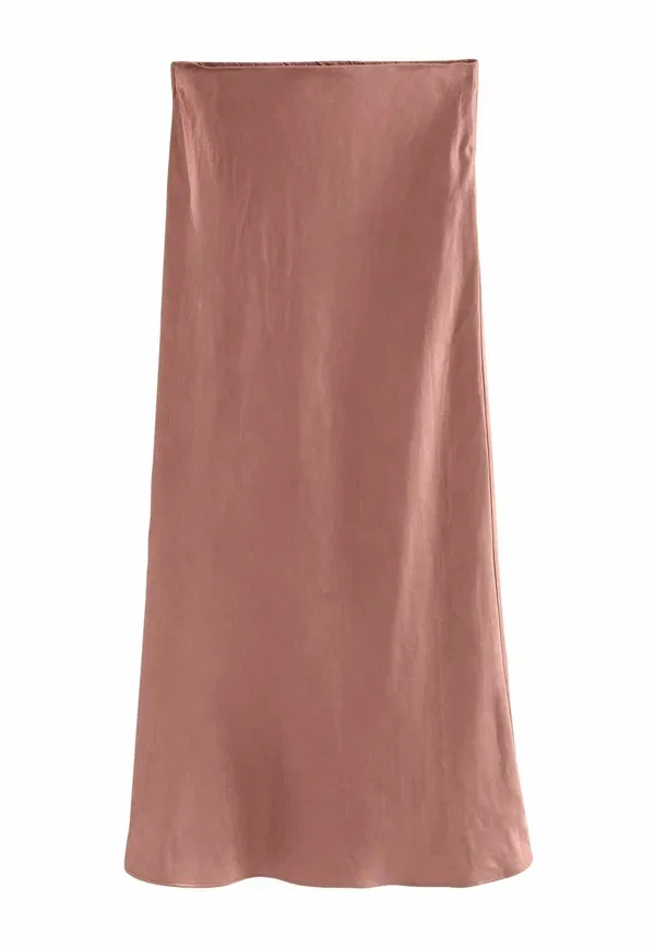 Юбка миди сатиновая Regular fit premium midi a-line skirt Next, pink, розовый