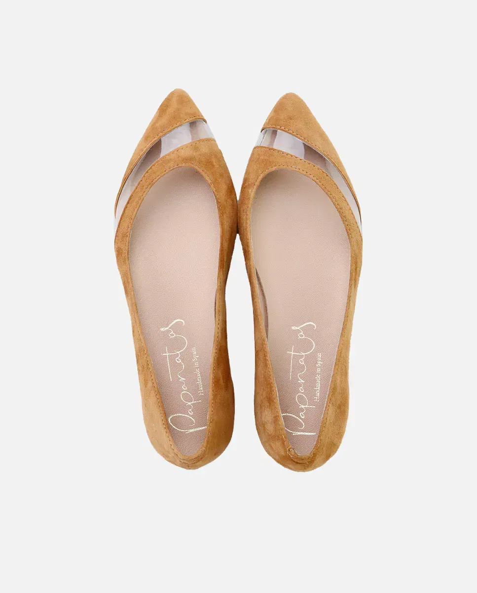 Детские балетки для девочек из овчины Eli 1957, Camel — фото 4