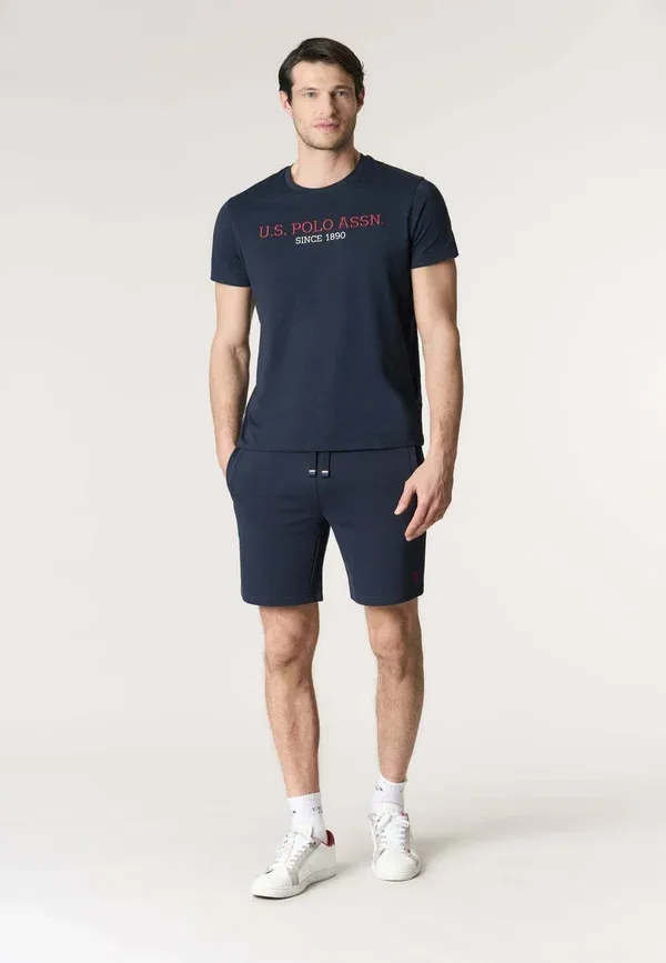 Футболка из хлопка print t-shirt U.S. Polo Assn., синий — фото 2