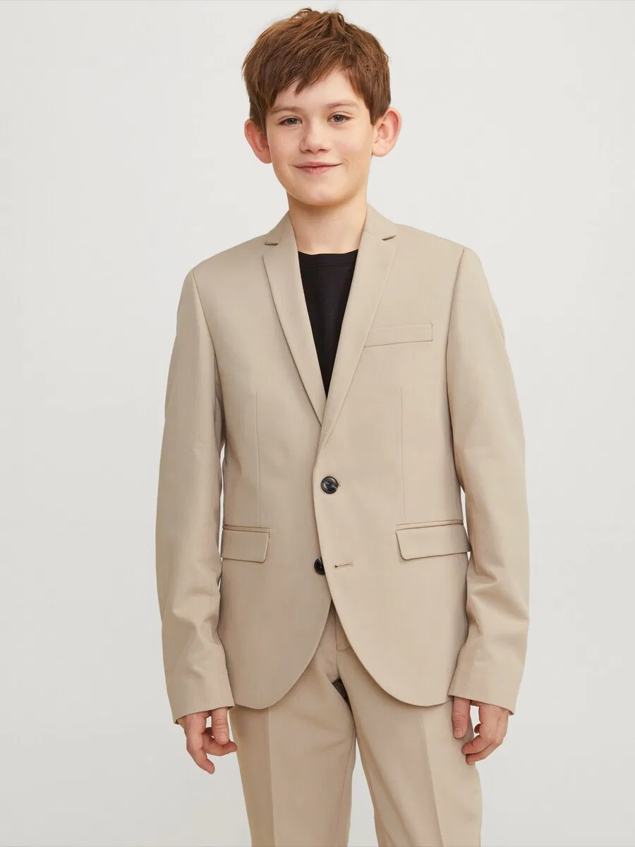 Пиджак Jack & Jones Junior Super Slim Fit 'JPRSolar' бежевого цвета — фото 2