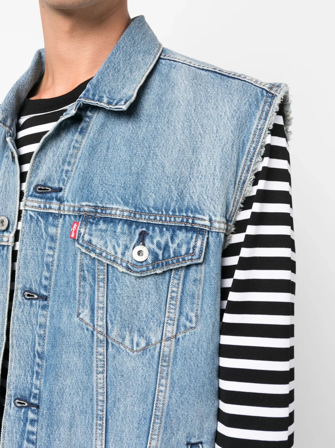 Relaxed Trucker Джинсовый Жилет Levi's, синий — фото 4