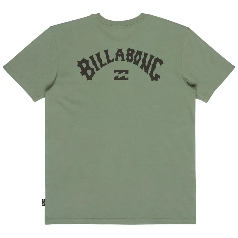 Детская футболка для мальчиков с принтом Arch Wave Billabong, Green — фото 2