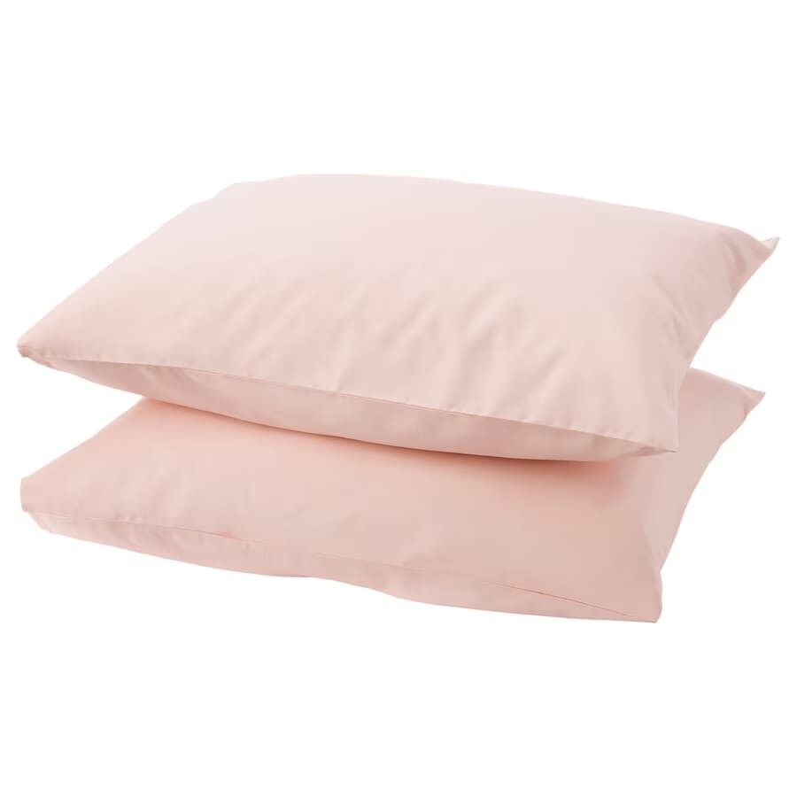 

Комплект наволочек Ikea Dvala, 2 предмета, 50x60 см, светло-розовый