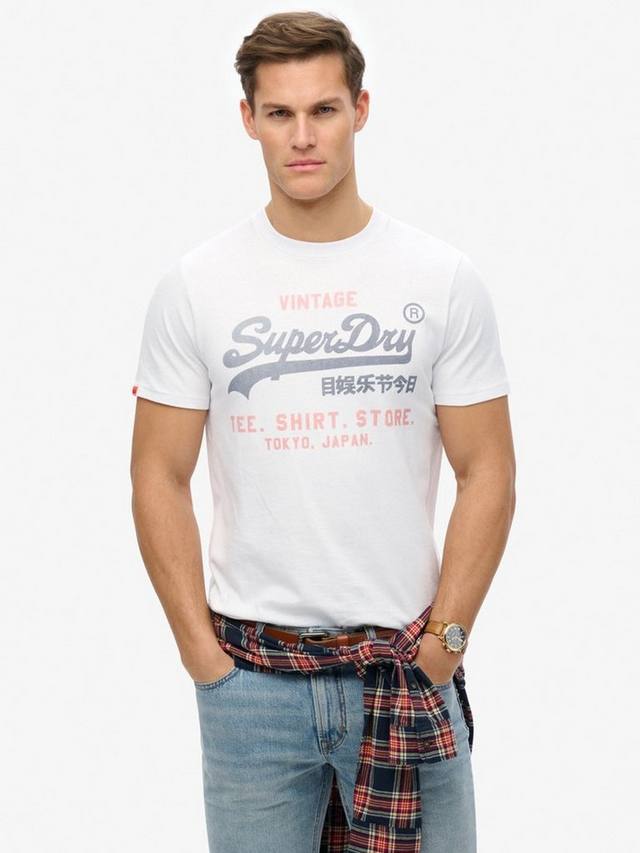 

Расслабленная футболка с винтажным логотипом heritage Superdry, цвет Optic