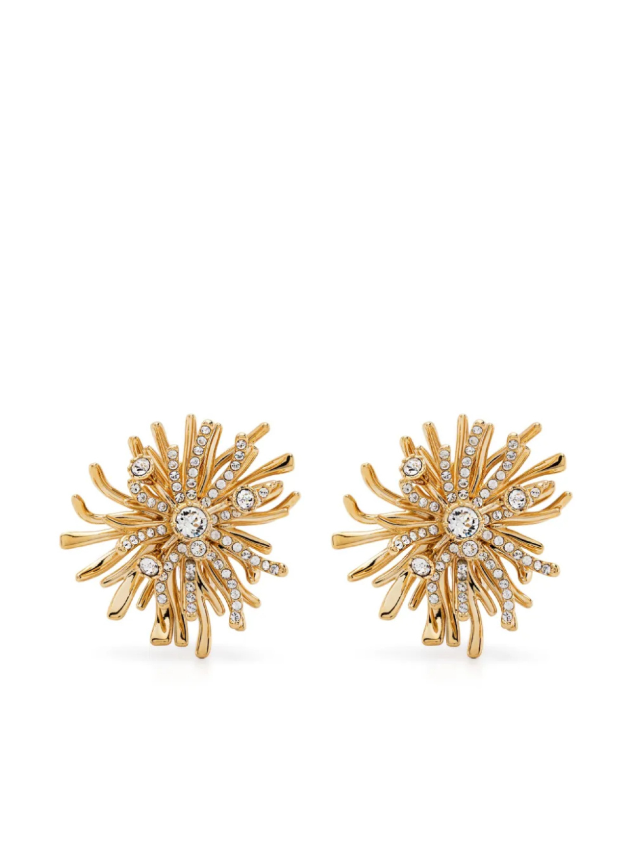 

Серьги в форме цветов Lanvin, золотой