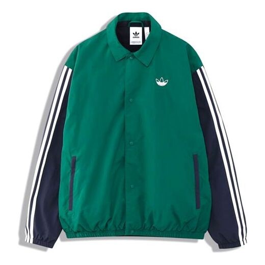 

Куртка Men's adidas originals Trefoil Coach Colorblock Logo Casual Jacket Blue, зеленый