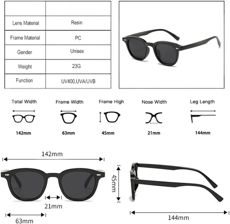 

Солнцезащитные очки UV400 для мужчин и женщин | Круглые заклепки, цвет леопардовый | для вождения и занятий спортом на открытом воздухе generic, Beige Gray