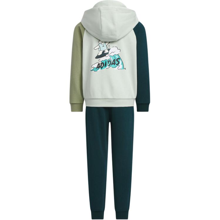 Детский спортивный комплект Casual Sportswear LK GFX FZHD из 2 предметов Adidas, светло-зеленый/синий — фото 2